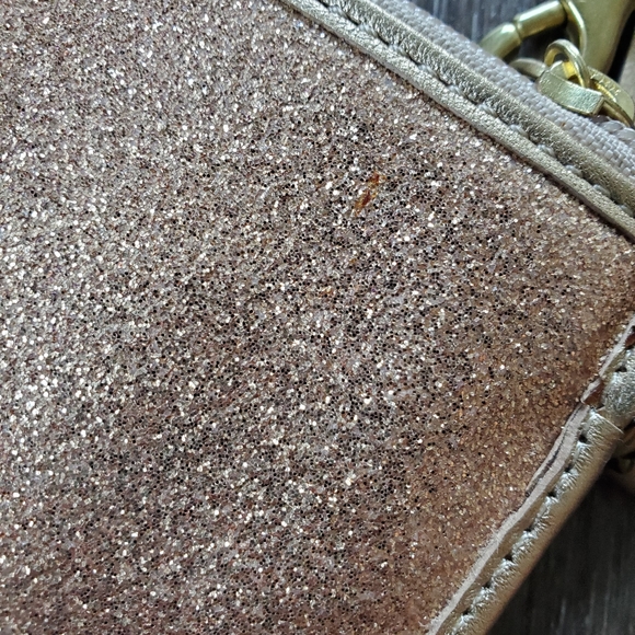Gold glitter Coach wristlet - Picture 5 of 6